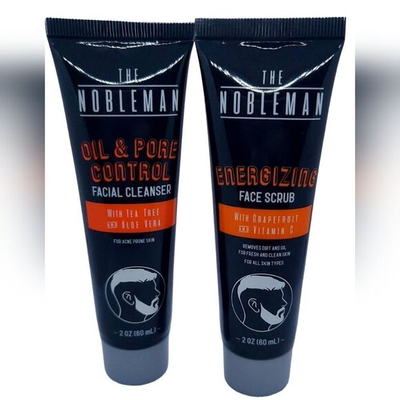 The Nobleman Men's Skin Care Regime Bundle Travel 6pc Set | Cleanser Scrub Mask - Picture 2 of 7